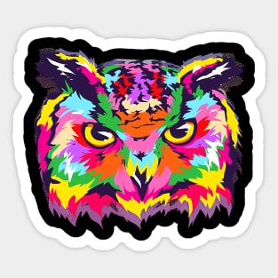 Cute Owl Wildlife Pop Art Animal Owls Lover 262 Sticker